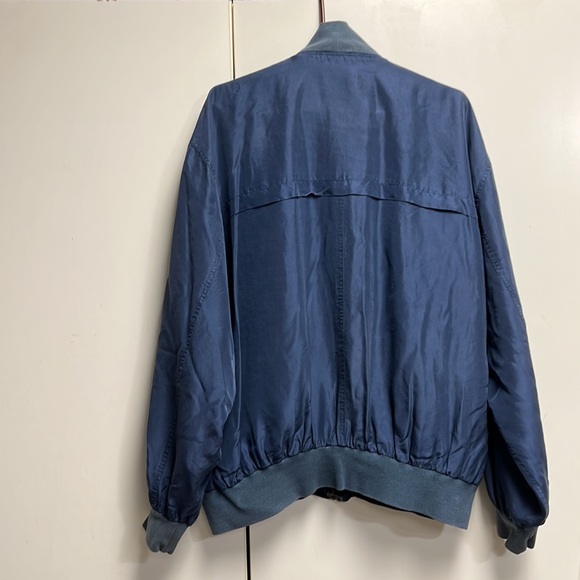 Uomo Men’s Silk Jacket with Pockets size L Blue - Picture 4 of 4